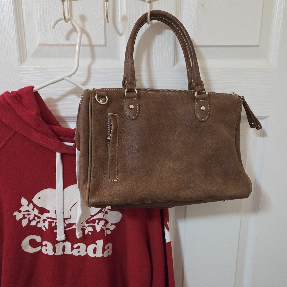 Roots Small Grace Tribe Leather Satchel